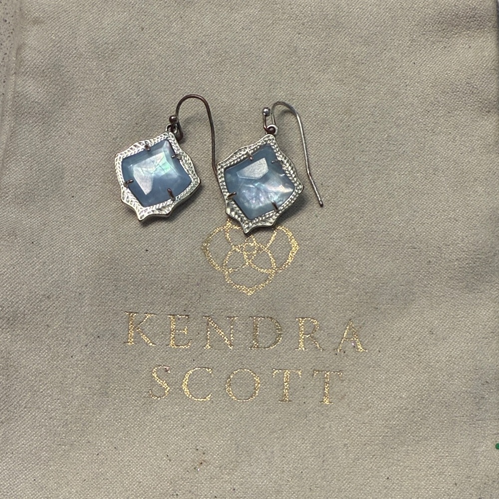 Kendra Scott Light Blue Silver Earrings